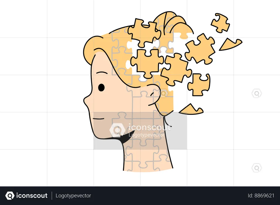 Employee have business confusion in her mind  Illustration