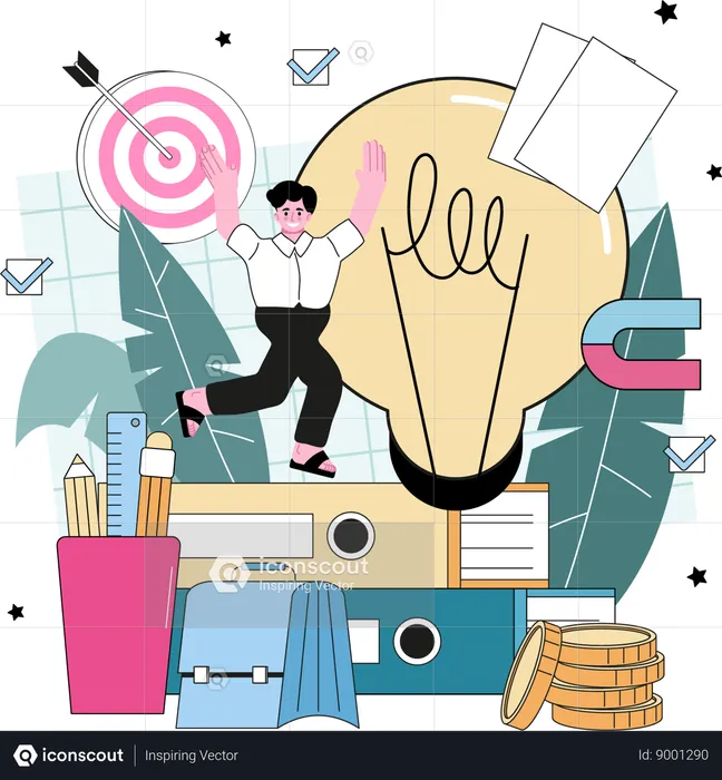 Employee have innovative ideas  Illustration