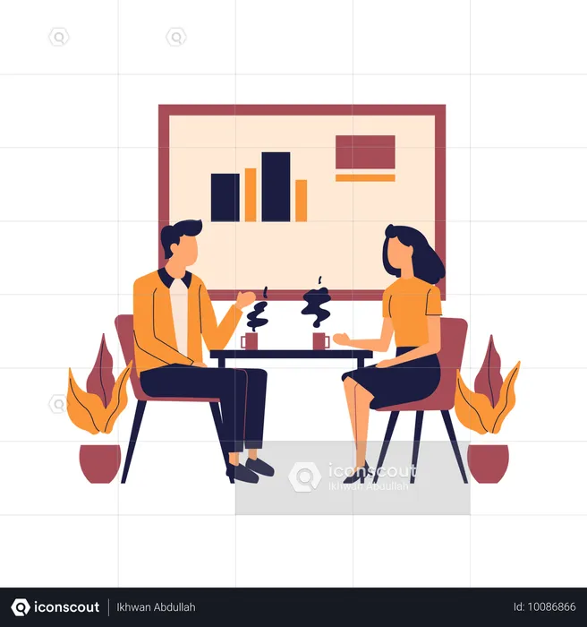 Employee in Meeting  Illustration