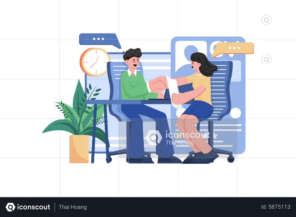 Employee Interview  Illustration