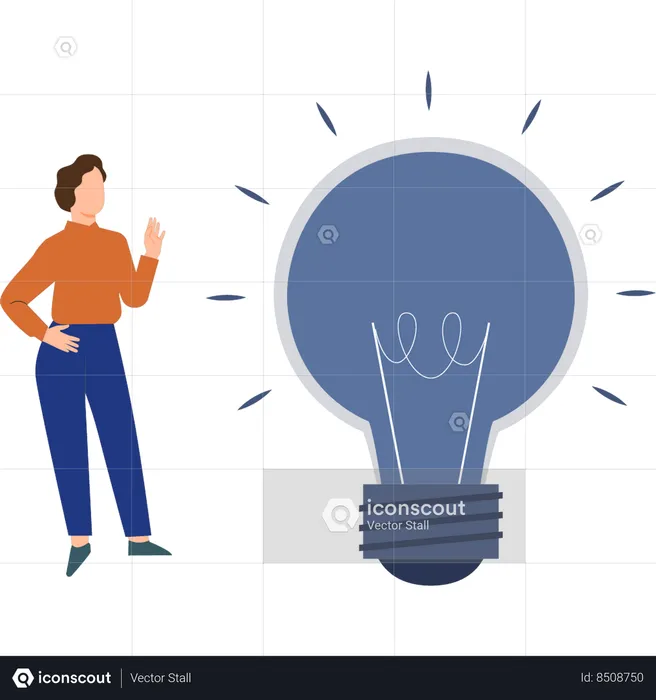 Employee is discussing her ideas  Illustration