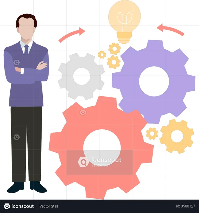 Employee is doing optimization  Illustration