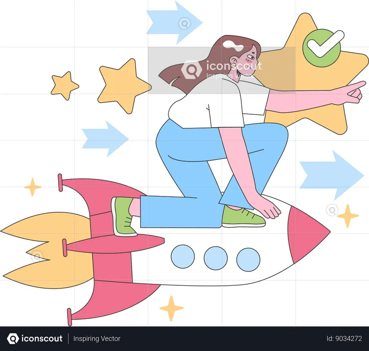 Employee is doing product launch  Illustration