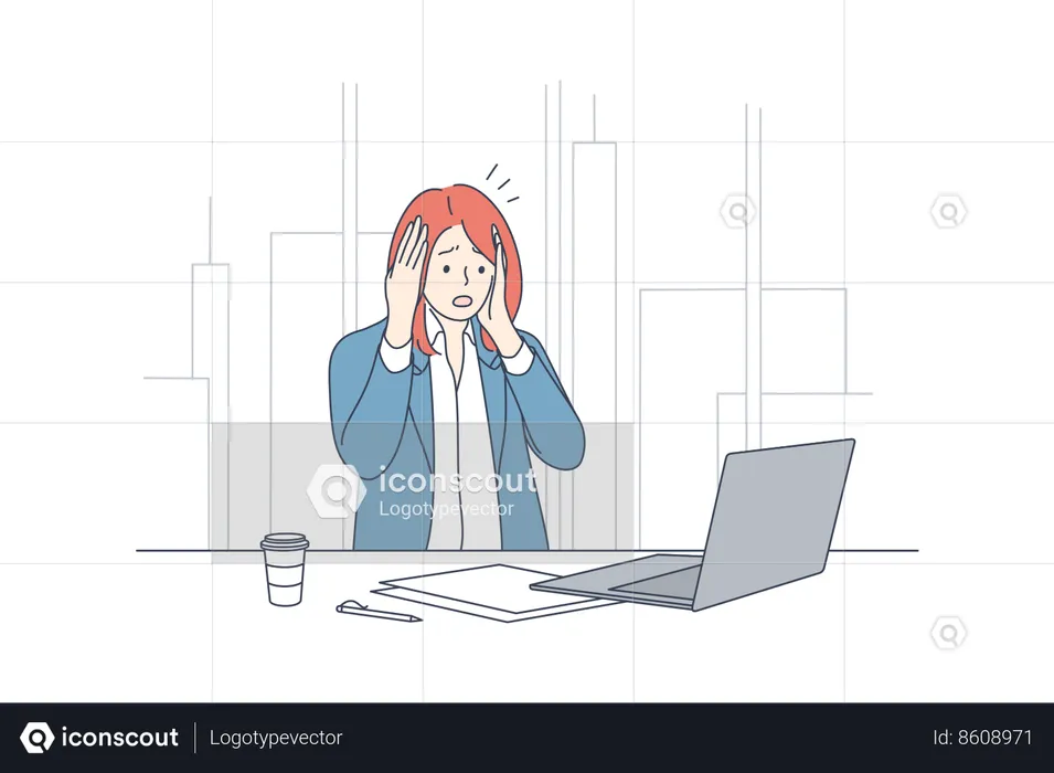 Employee is exhausted due to workload  Illustration