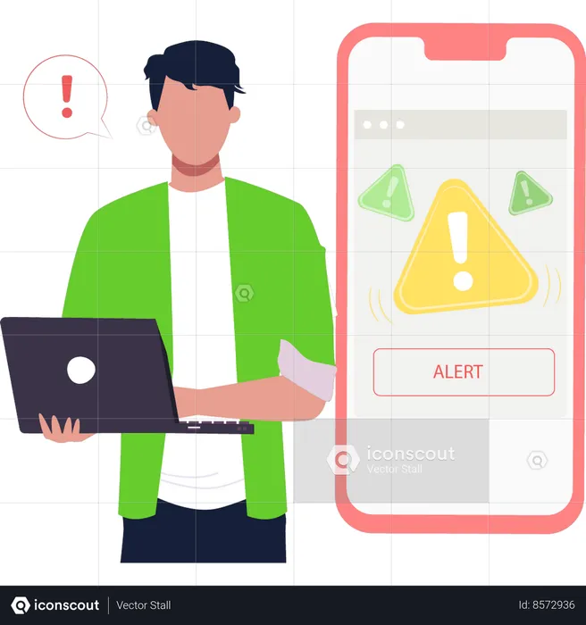 Employee is facing cyber threat  Illustration