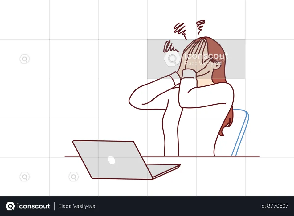 Employee is frustrated due to workload  Illustration