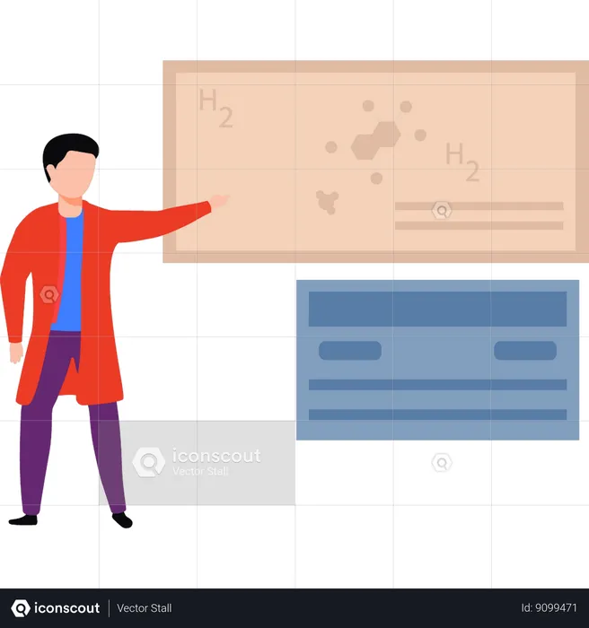 Employee is giving presentation  Illustration