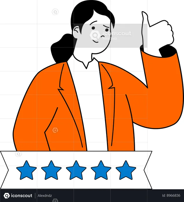 Employee is happy with customer response  Illustration