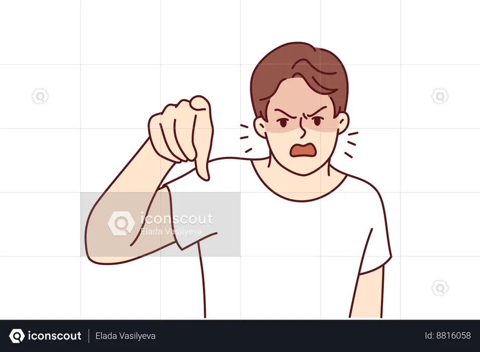 Employee is in angry mood due to workload  Illustration