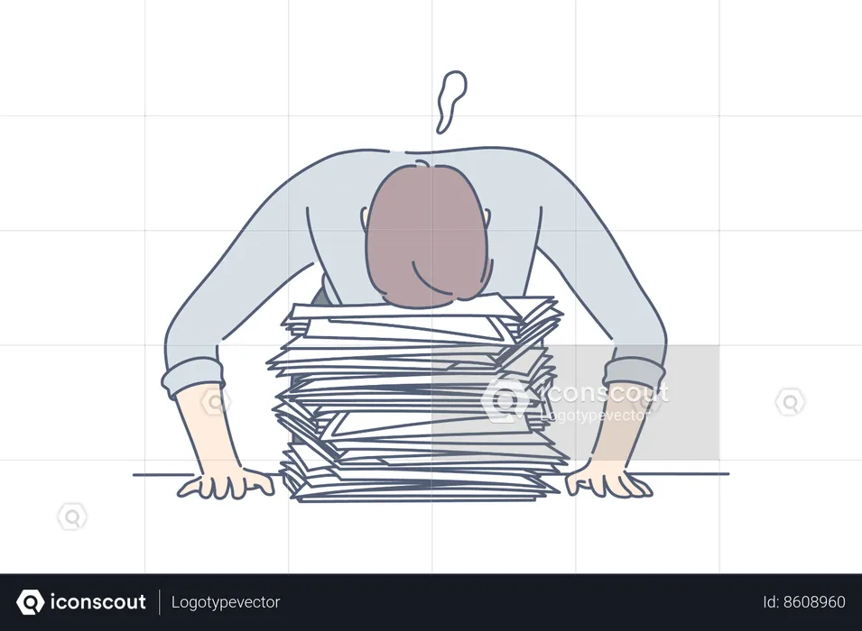 Employee is overburdened  Illustration