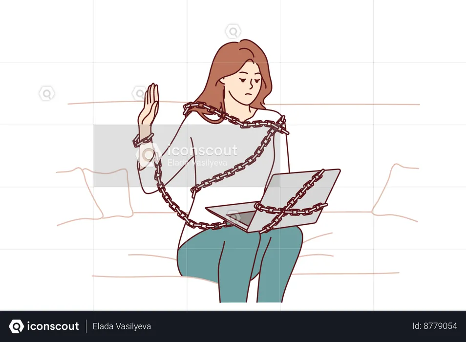 Employee is overloaded with work  Illustration