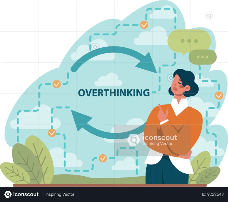 Employee is overthinking on deadlines  Illustration