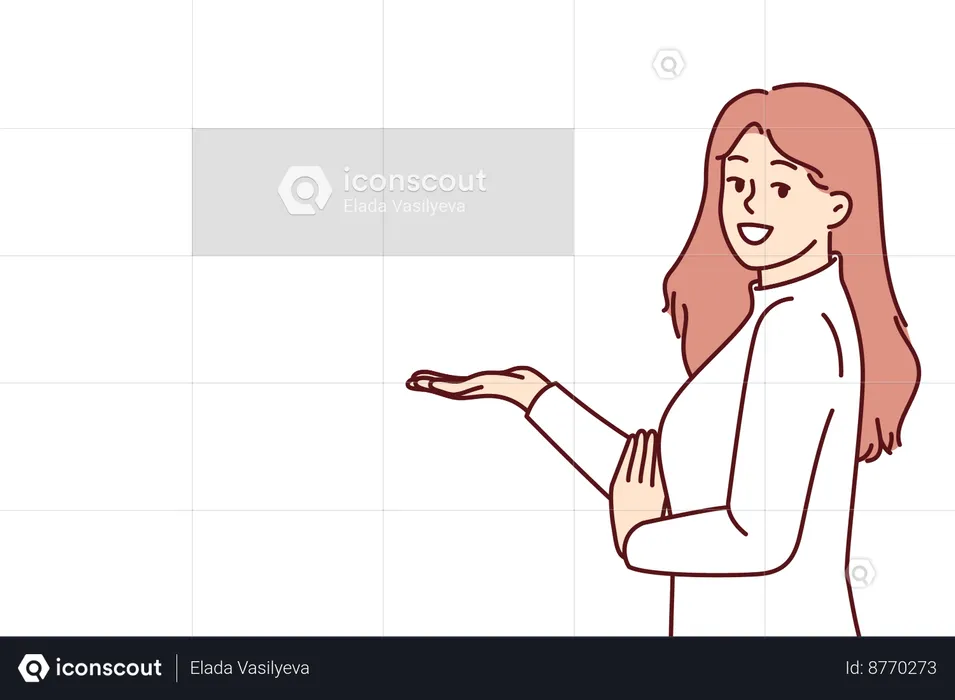 Employee is presenting new product  Illustration