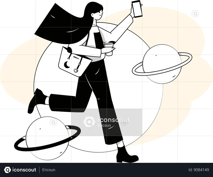 Employee is running late  Illustration