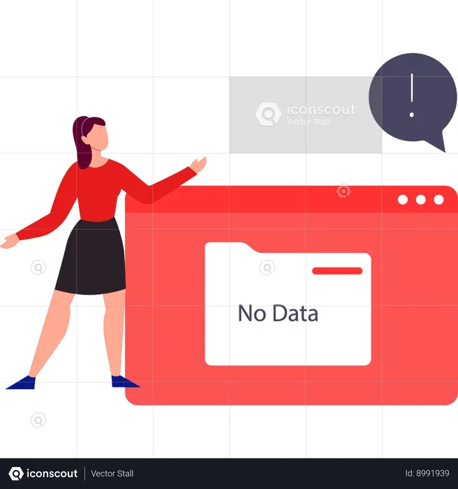 Employee is unable to find data  Illustration