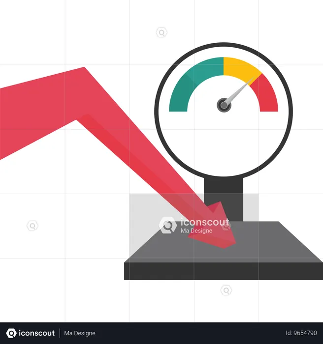 Employee measures his skill performance  Illustration