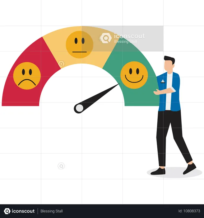 Employee measuring Performance evaluation  Illustration