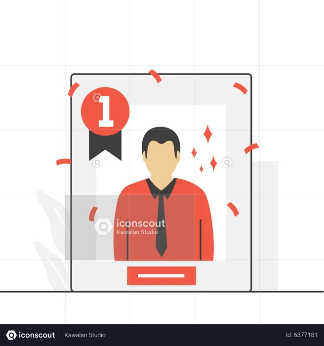 Employee Of The Month  Illustration
