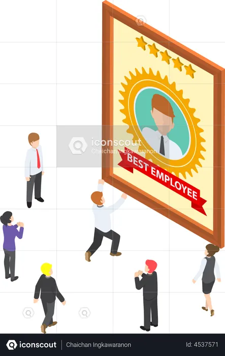 Employee of the month award  Illustration