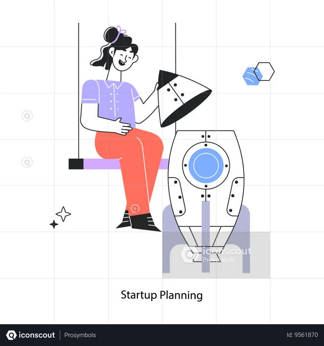 Employee Plans Startup Business  Illustration
