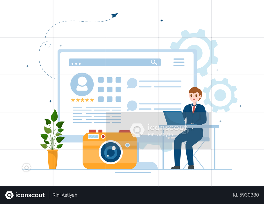 Best Premium Employee portfolio Illustration download in PNG & Vector ...
