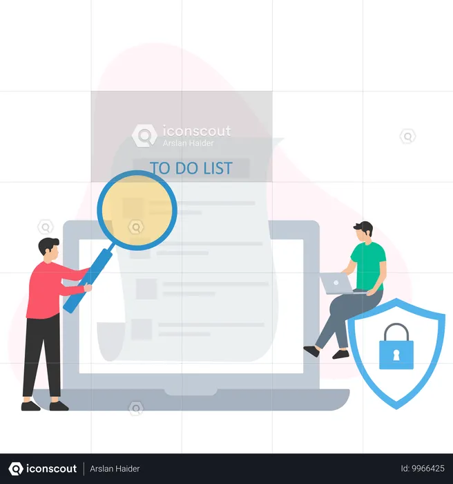 Employee prepares Endpoint Security  Illustration