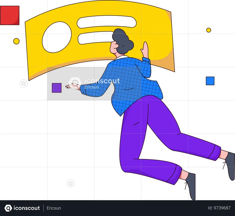 Employee presenting business data  Illustration