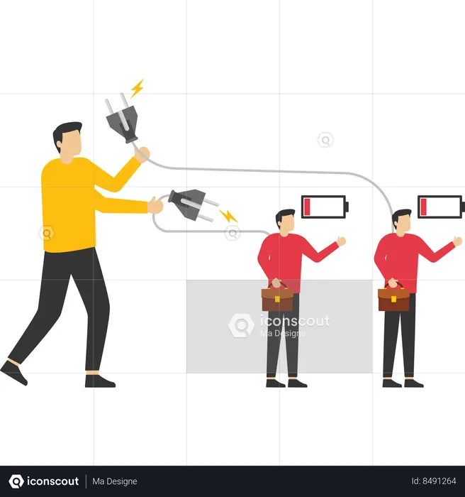 Employee recharge to boost productivity  Illustration