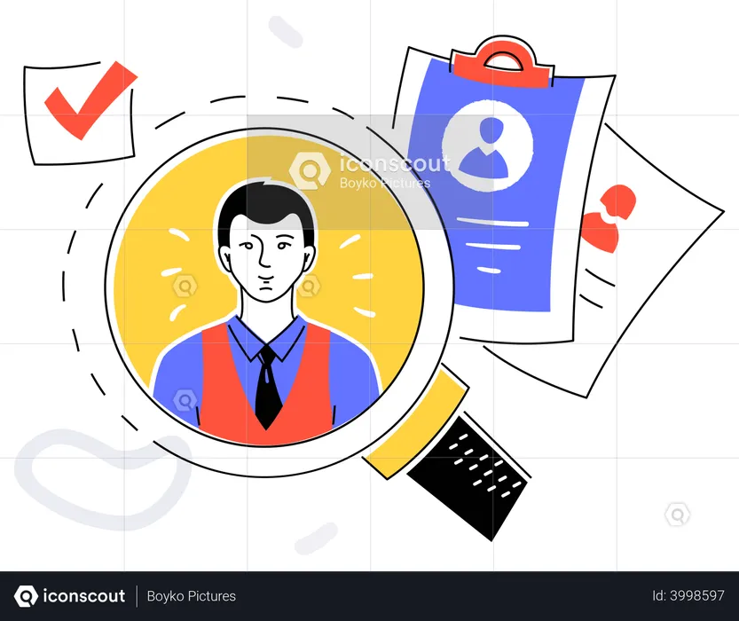 Employee search  Illustration