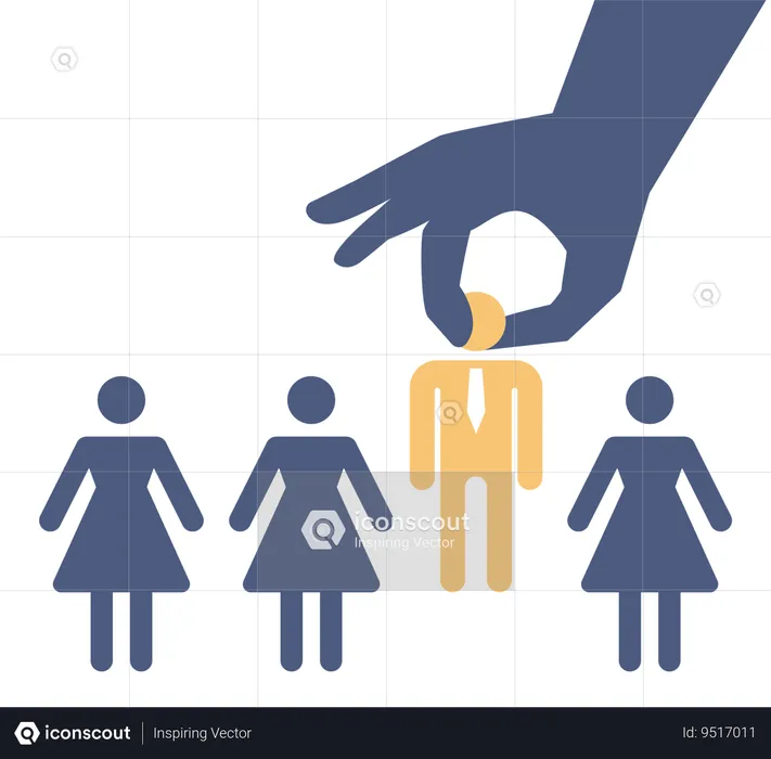Employee selection based on gender  Illustration
