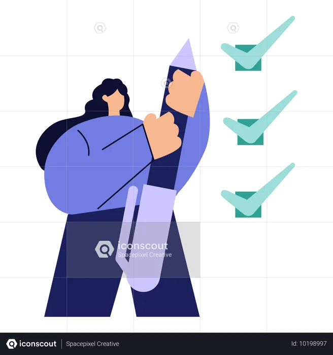 Employee shows Execution Strategy  Illustration