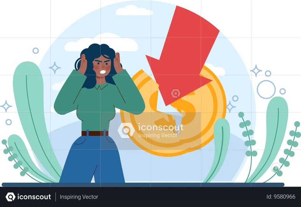 Employee suffers loss in market  Illustration