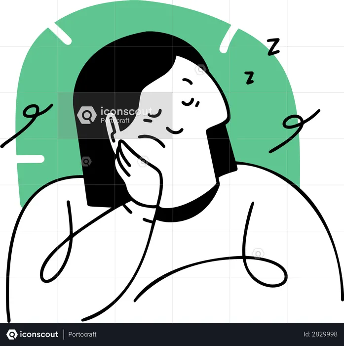 Employee taking power nap  Illustration