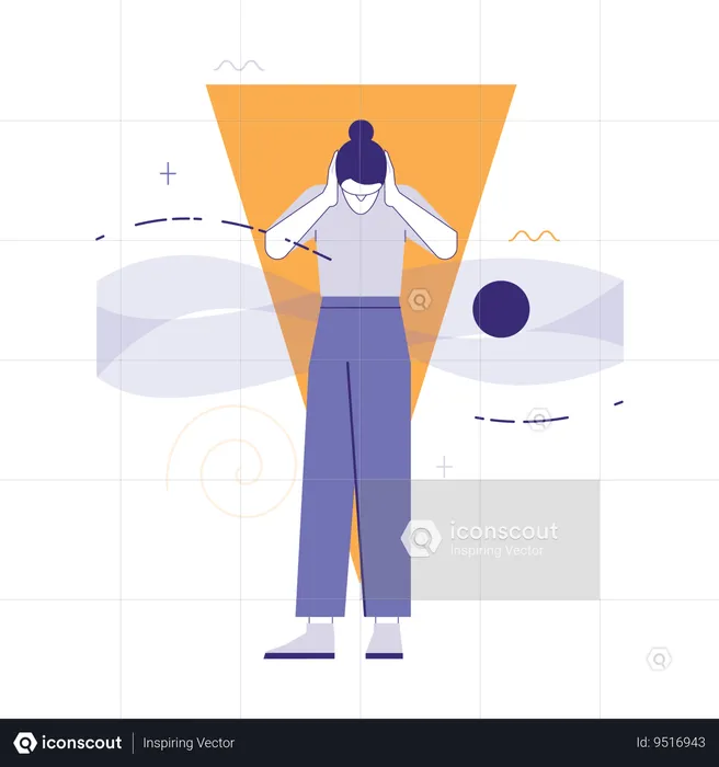 Employee thinking too much  Illustration