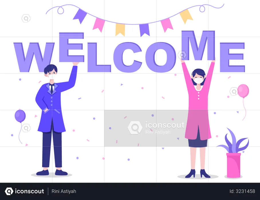 Employee Welcome Party  Illustration