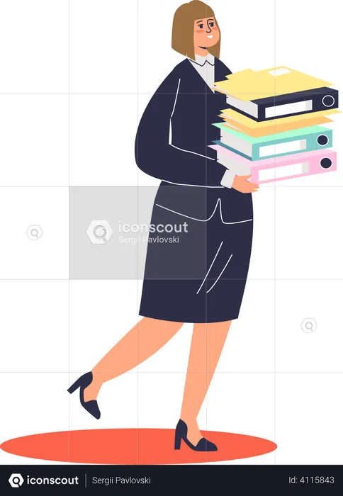 Employee with high workload  Illustration