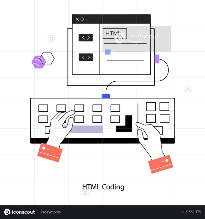 Employee Writing Html Codes Illustration - Free Download Science ...