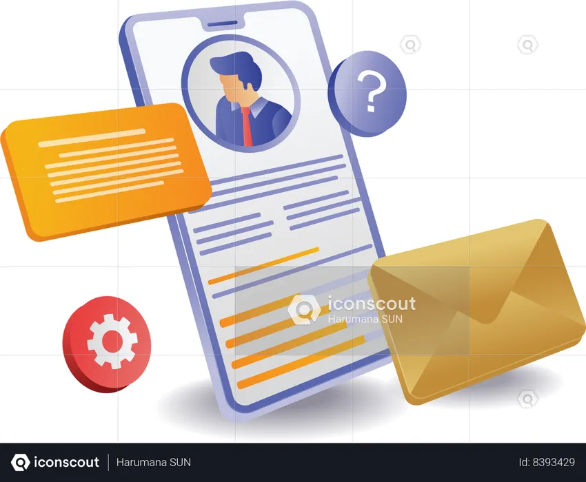 Employees account detail  Illustration