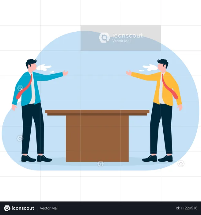 Employees arguing with each other  Illustration