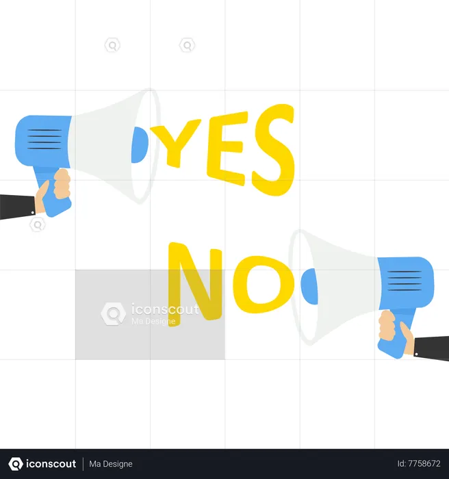 Employees debated yes or no  Illustration
