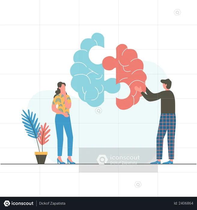 Employees finding solution  Illustration