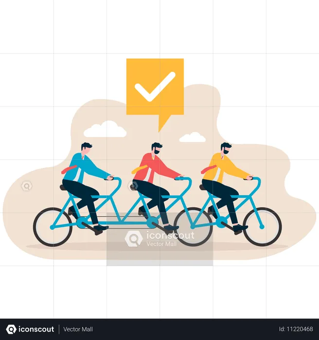 Employees getting approval  Illustration