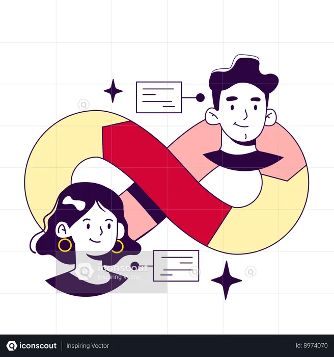 Employees Indicator to measure personnel manager efficiency  Illustration