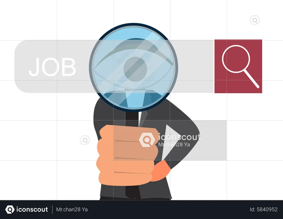 Employees looking for job  Illustration