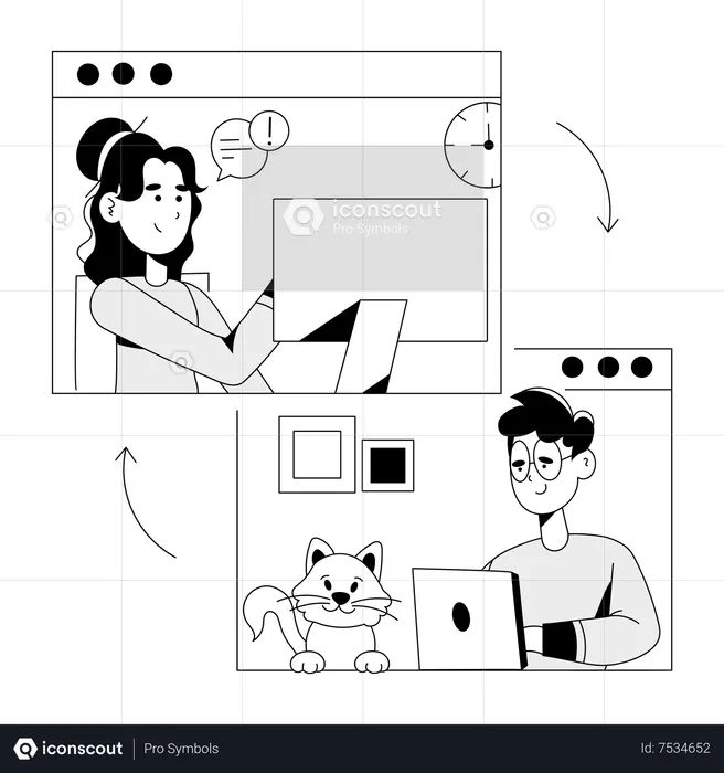 Employees Meeting  Illustration