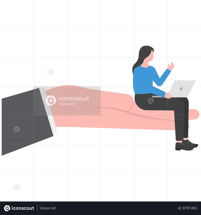 Employees working remotely  Illustration