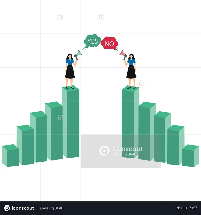 Empresária discutindo em reunião  Ilustração