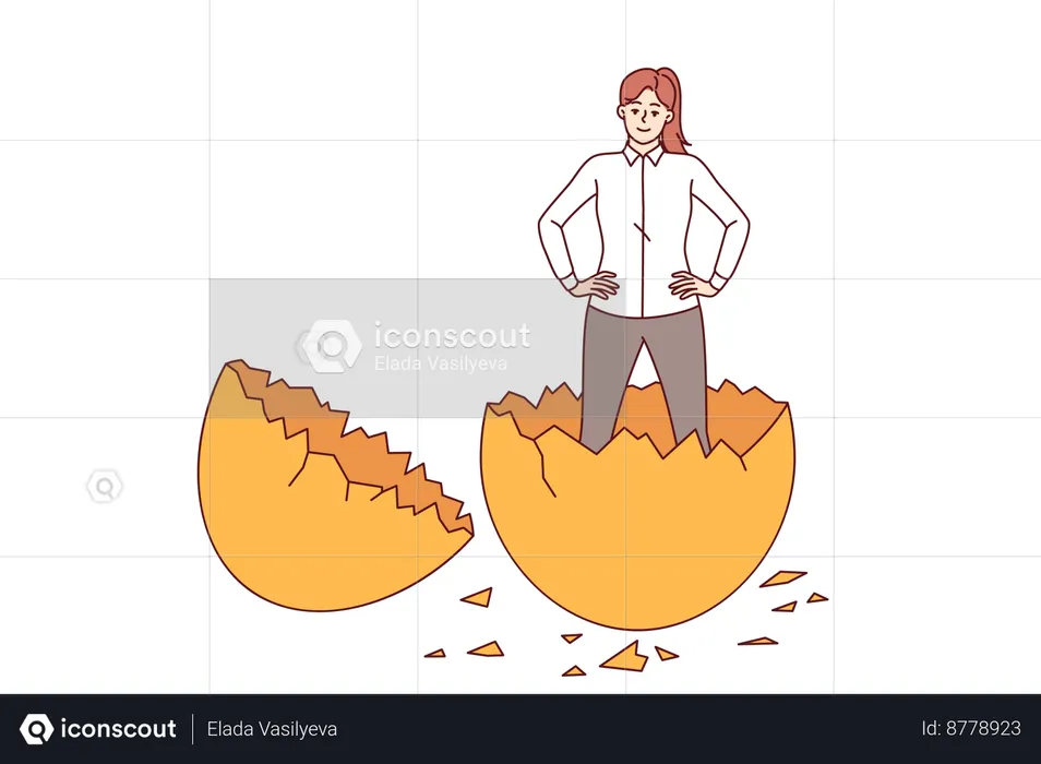 Empresária sai da zona de conforto  Ilustração