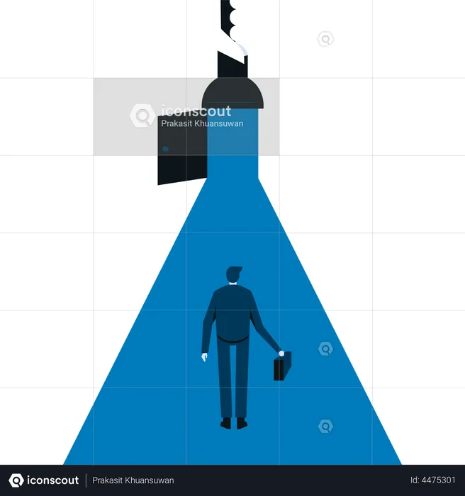 Empresário a caminho do sucesso  Ilustração