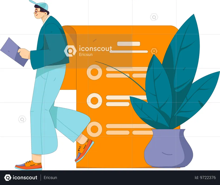 Avaliações do empresário no relatório de mercado  Ilustração